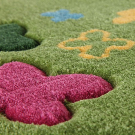 Tapis Rond pour Enfant Bloom Field Vert par Esprit Home Tapis Rond pour Enfant Bloom Field Vert par Esprit Home