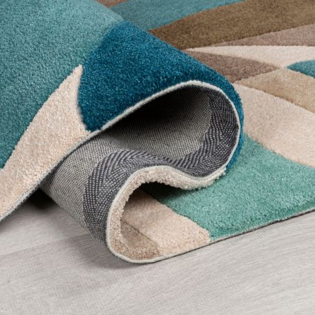 Tapis de salon polyester Design Bleu Canard Infinite Tapis de salon polyester Design Bleu Canard Infinite