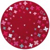 Tapis Rond pour Enfant Bloom Field Rouge par Esprit Home Tapis Rond pour Enfant Bloom Field Rouge par Esprit Home
