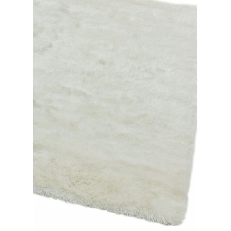 Tapis shaggy épais et brillant en Polyester Batignolles ivoire