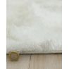 Tapis shaggy épais et brillant en Polyester Batignolles ivoire