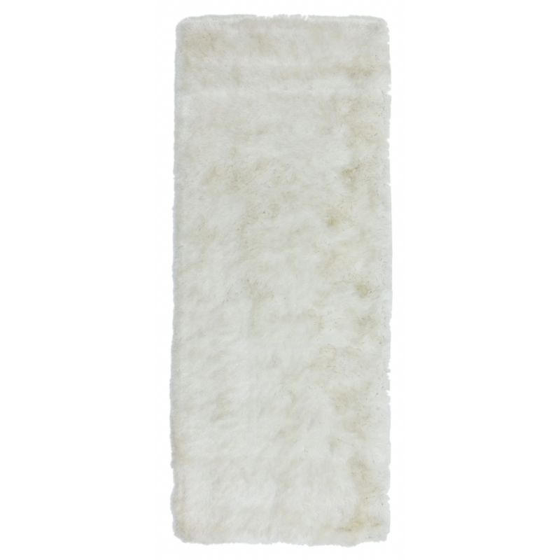 Tapis shaggy épais et brillant en Polyester Batignolles ivoire