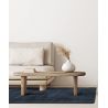 Tapis de salon haut de gamme en viscose tissé main Elizabeth Bleu Nuit