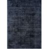 Tapis de salon haut de gamme en viscose tissé main Elizabeth Bleu Nuit