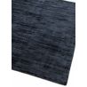 Tapis de salon haut de gamme en viscose tissé main Elizabeth Bleu Nuit