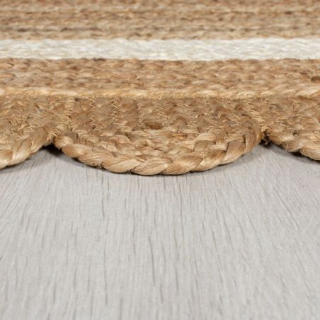 Tapis de salon en jute forme originale Grace naturel Tapis de salon en jute forme originale Grace naturel
