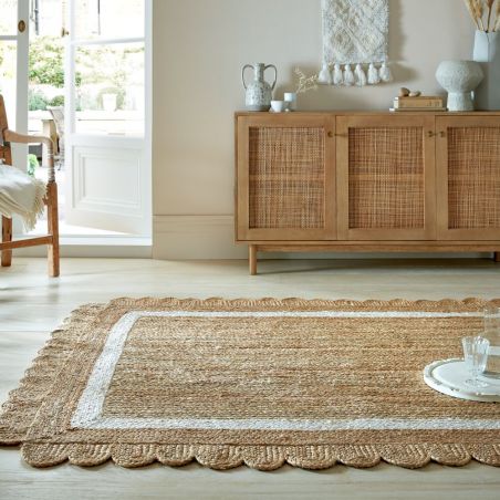 Tapis de salon en jute forme originale Grace naturel Tapis de salon en jute forme originale Grace naturel