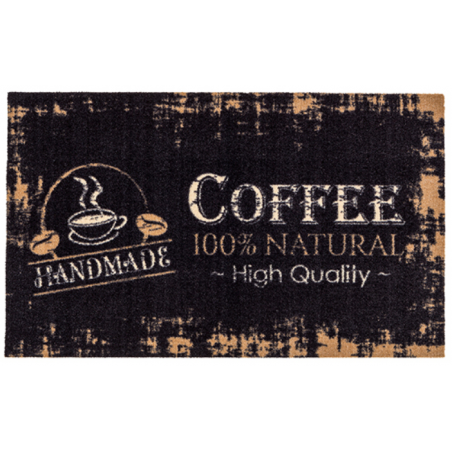 Tapis de cuisine Miabella Coffee noir et or