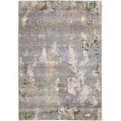 Tapis de salon en laine et coton multicolore motif floral Kano