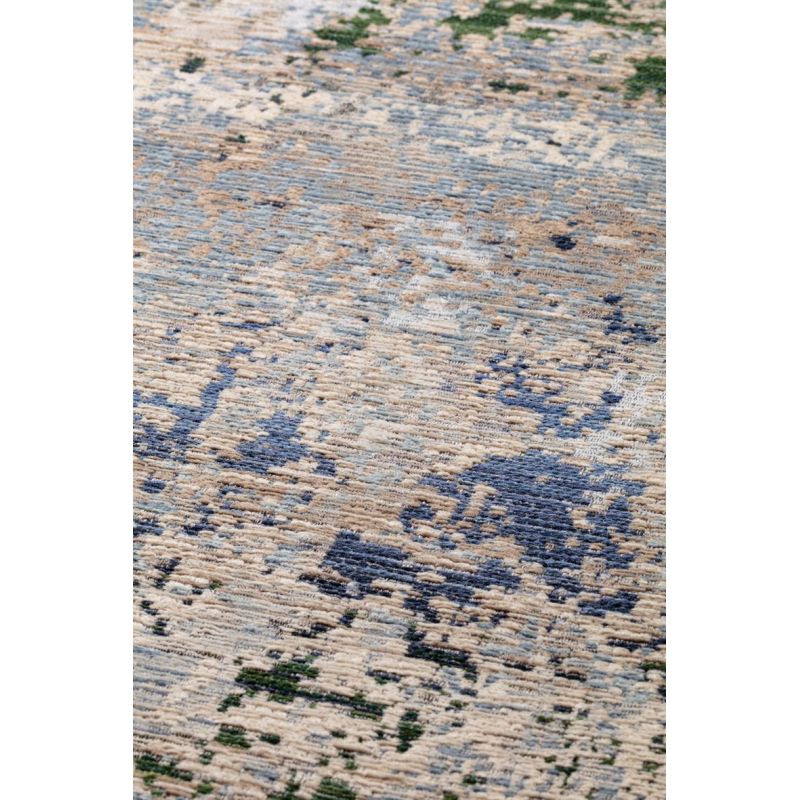 Tapis de salon en laine et coton multicolore motif floral Kano