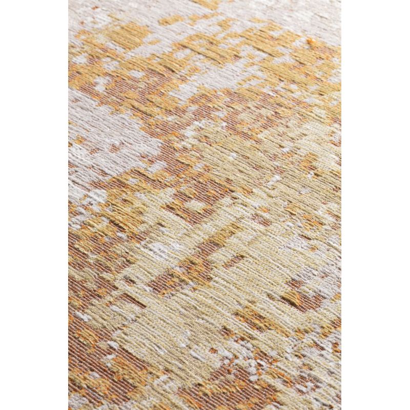 Tapis de salon en laine et coton motif fondu écru, beige, jaune, orange et terracotta Douala