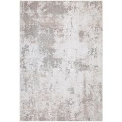 Tapis en laine et coton motif fondu écru, beige et gris Kumasi