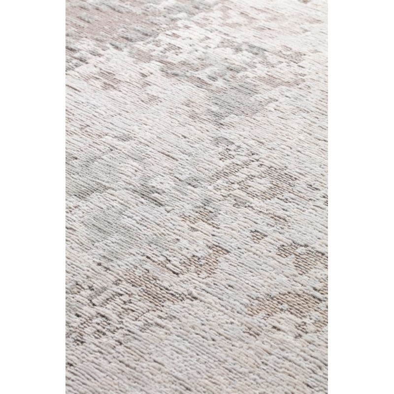 Tapis en laine et coton motif fondu écru, beige et gris Kumasi