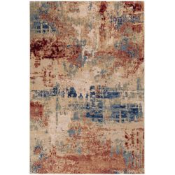Tapis de salon 100% laine motif fondu multicolore Oran