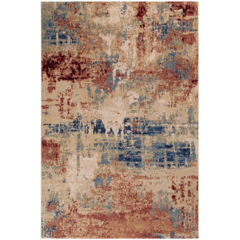 Tapis de salon 100% laine motif fondu multicolore Oran - Tapis Chic