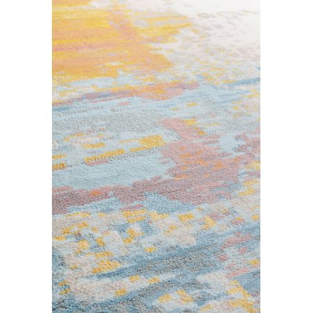 Tapis polyester Maputo motifs abstraits orange jaune bleu bureau Tapis polyester Maputo motifs abstraits orange jaune bleu bureau