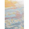 Tapis polyester Maputo motifs abstraits orange jaune bleu bureau