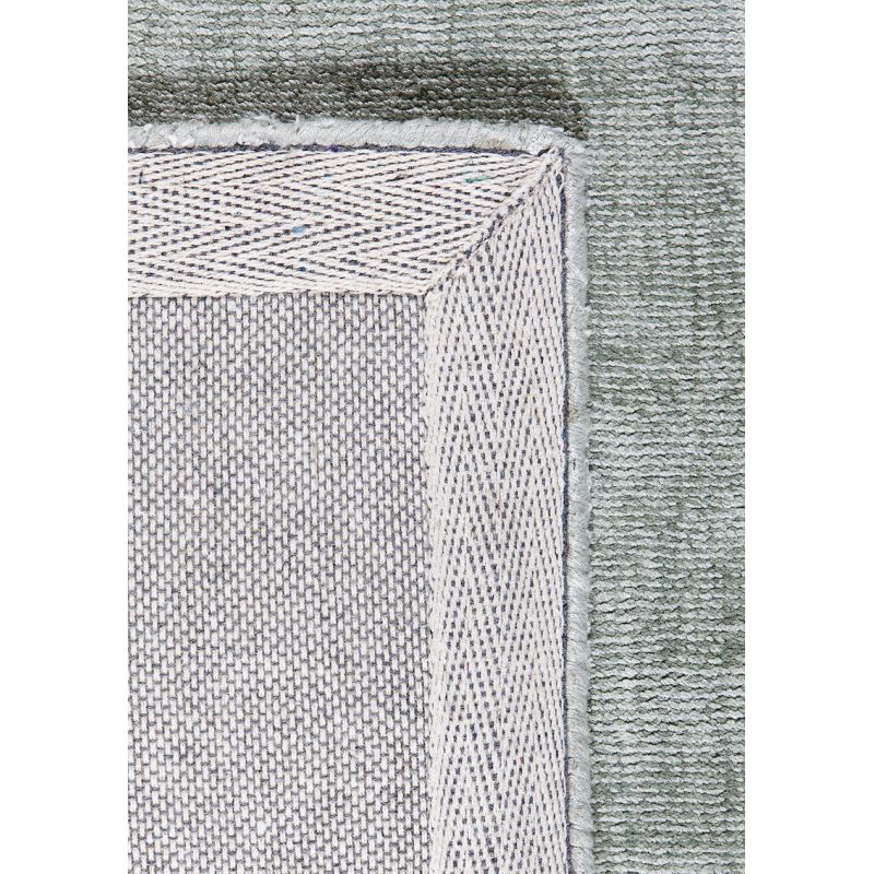 Tapis de salon prestige tissé main en viscose Current Vert Céladon