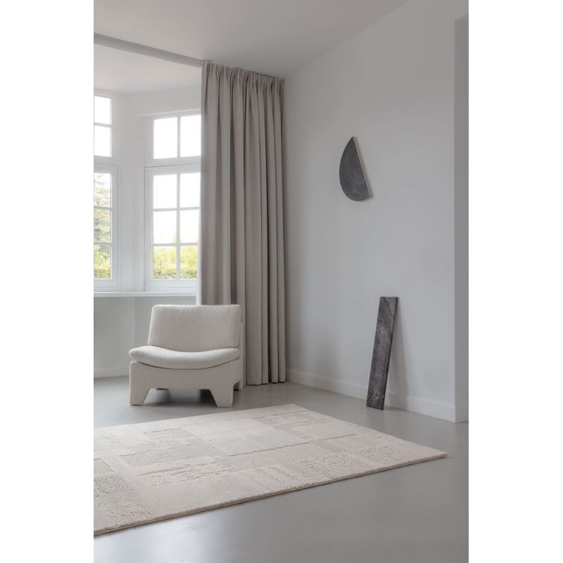 Tapis de salon traditionnel rouge en laine et polyamide Safi