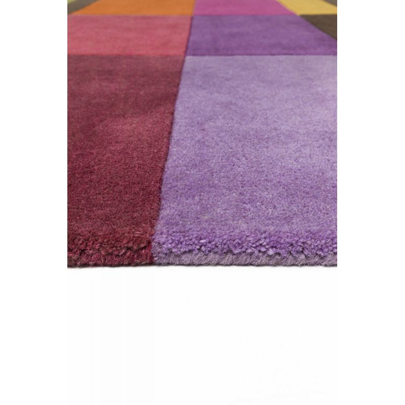 Tapis de salon Haut de Gamme en laine Patch Multicolore