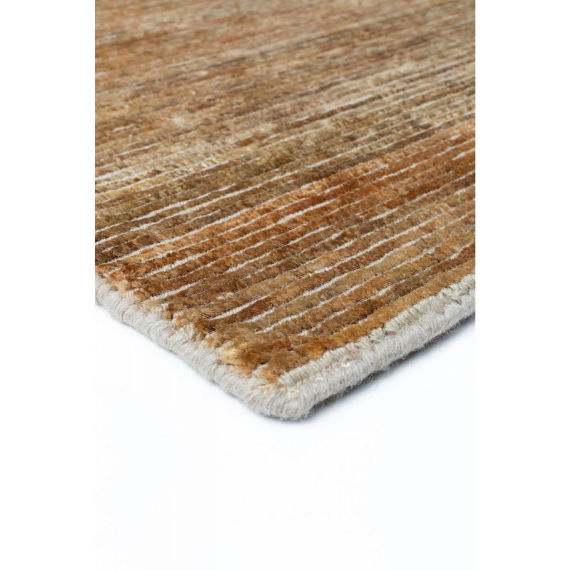 Tapis de séjour Haut de Gamme tissé à la main en laine Dune caramel