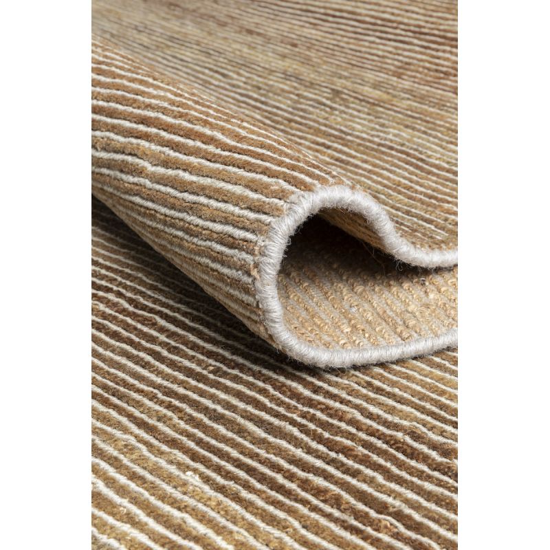 Tapis de séjour Haut de Gamme tissé à la main en laine Dune caramel
