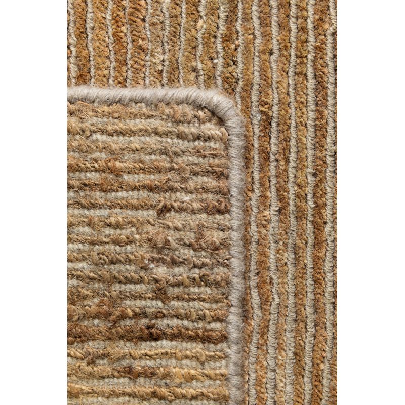 Tapis de séjour Haut de Gamme tissé à la main en laine Dune caramel