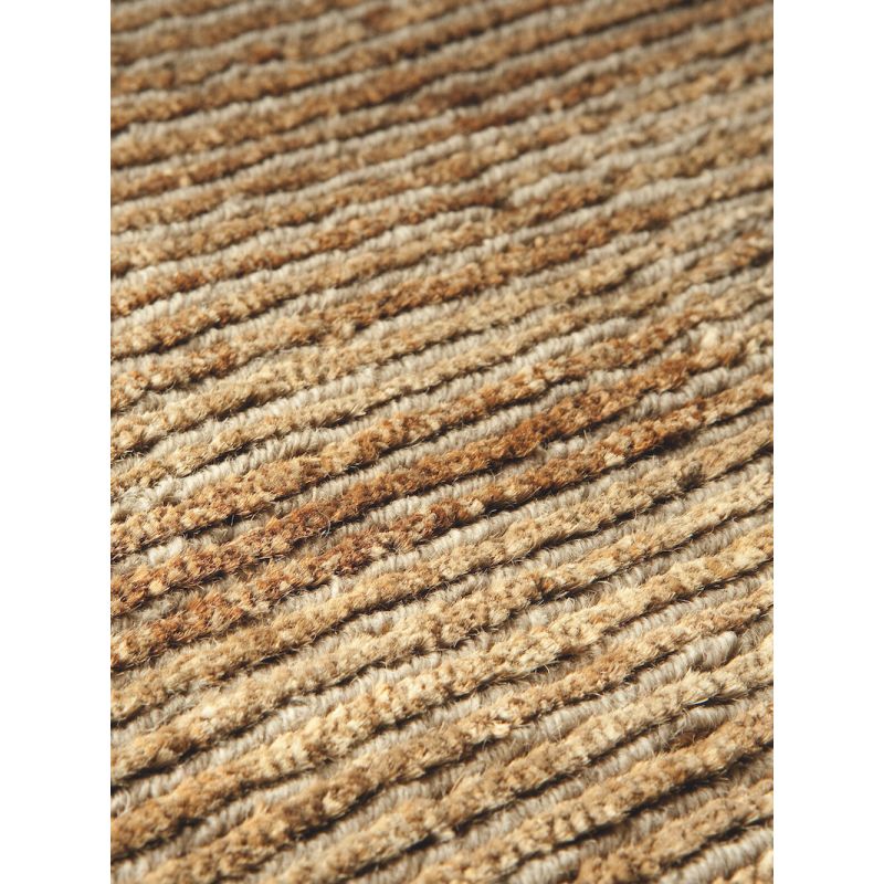 Tapis de séjour Haut de Gamme tissé à la main en laine Dune caramel