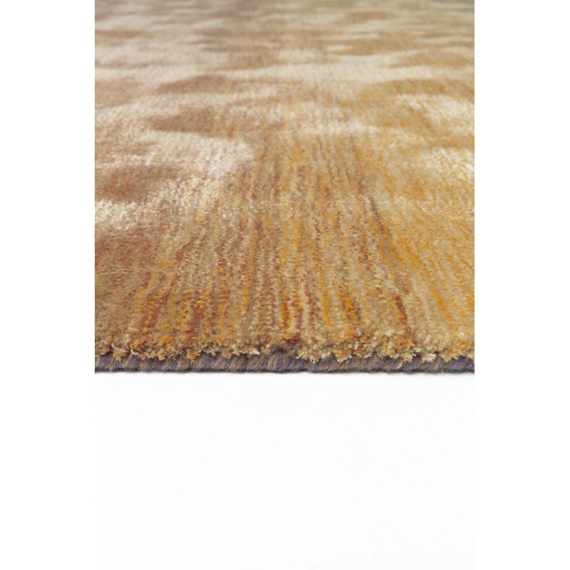 Tapis de salon haut de gamme en laine et viscose Desert multicolore