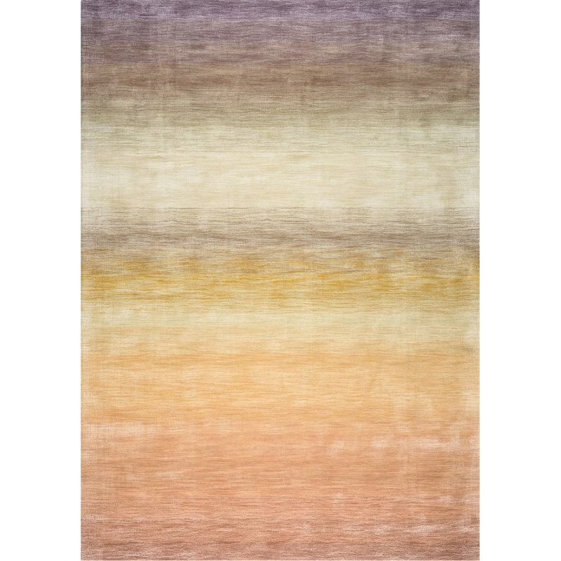 Tapis de salon haut de gamme en laine et viscose Desert multicolore - LIGNE PURE