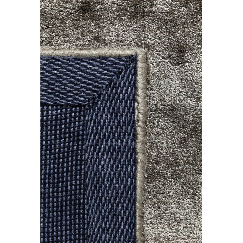 Tapis de salon design haut de gamme en viscose Traces Gris taupe