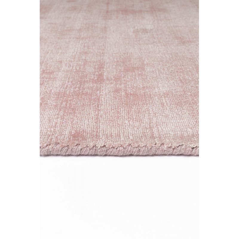 Tapis de salon prestige tissé main en viscose Current Rose poudré