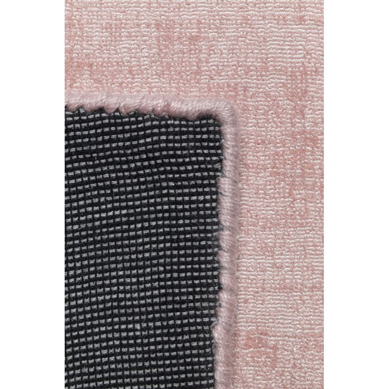 Tapis de salon prestige tissé main en viscose Current Rose poudré