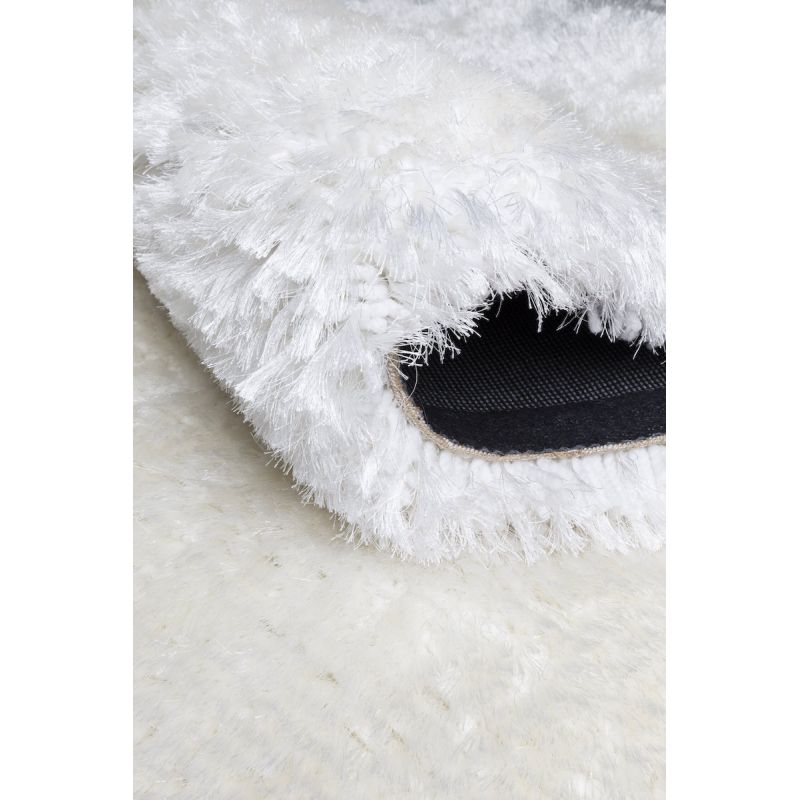 Tapis de salon shaggy Haut de Gamme Adore Blanc