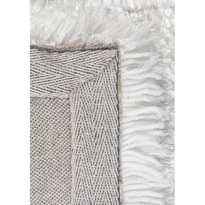 Tapis de salon shaggy Haut de Gamme Adore Blanc