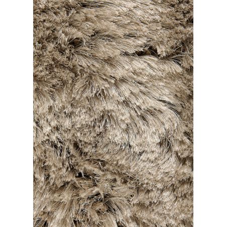 Tapis moderne beige uni shaggy Adore par Ligne Pure