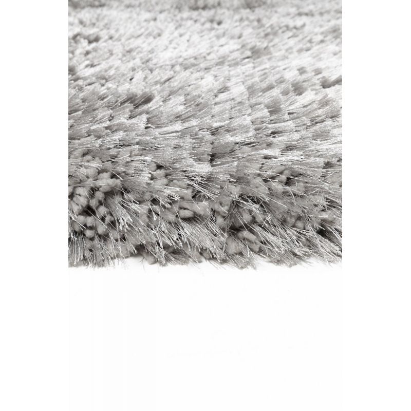 Tapis de salon haut de gamme Adore shaggy longues mèches Gris silver