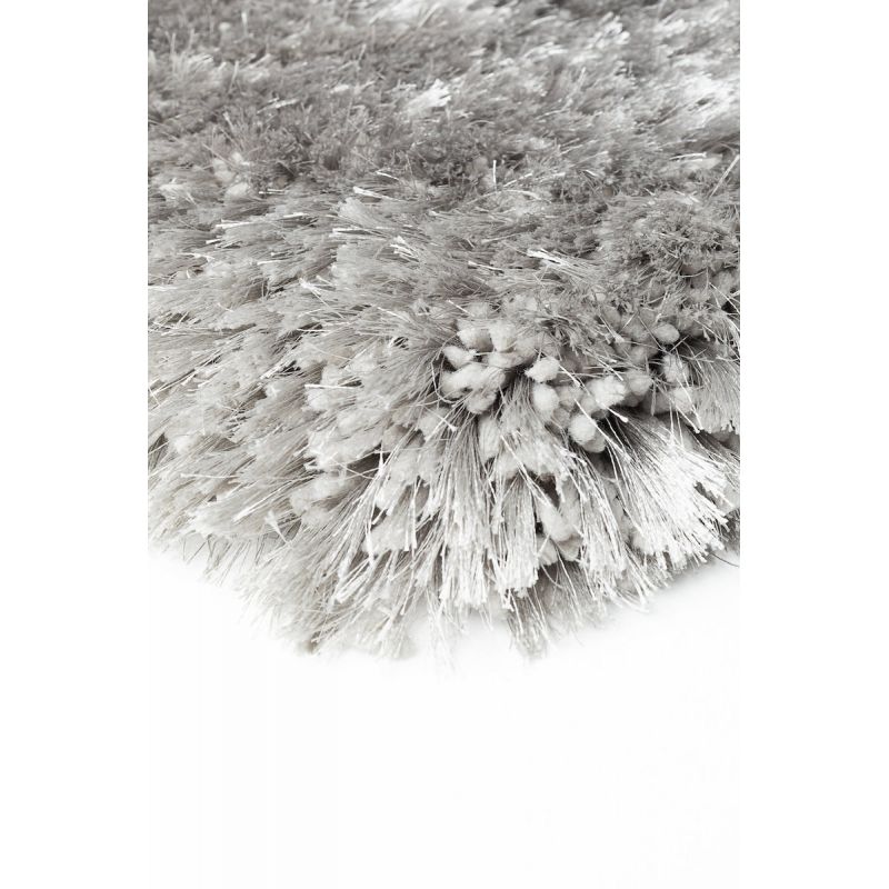 Tapis de salon haut de gamme Adore shaggy longues mèches Gris silver