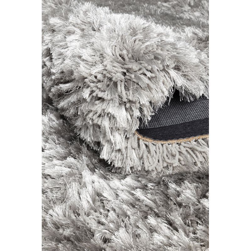 Tapis de salon haut de gamme Adore shaggy longues mèches Gris silver