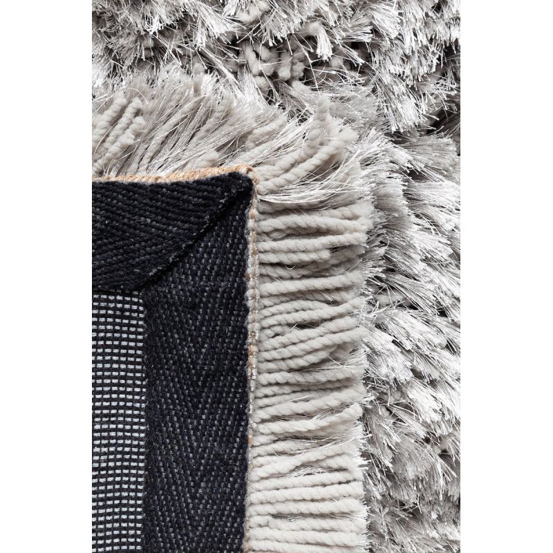 Tapis de salon haut de gamme Adore shaggy longues mèches Gris silver