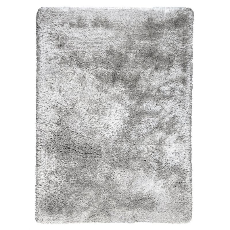 Tapis de salon haut de gamme Adore shaggy longues mèches Gris silver