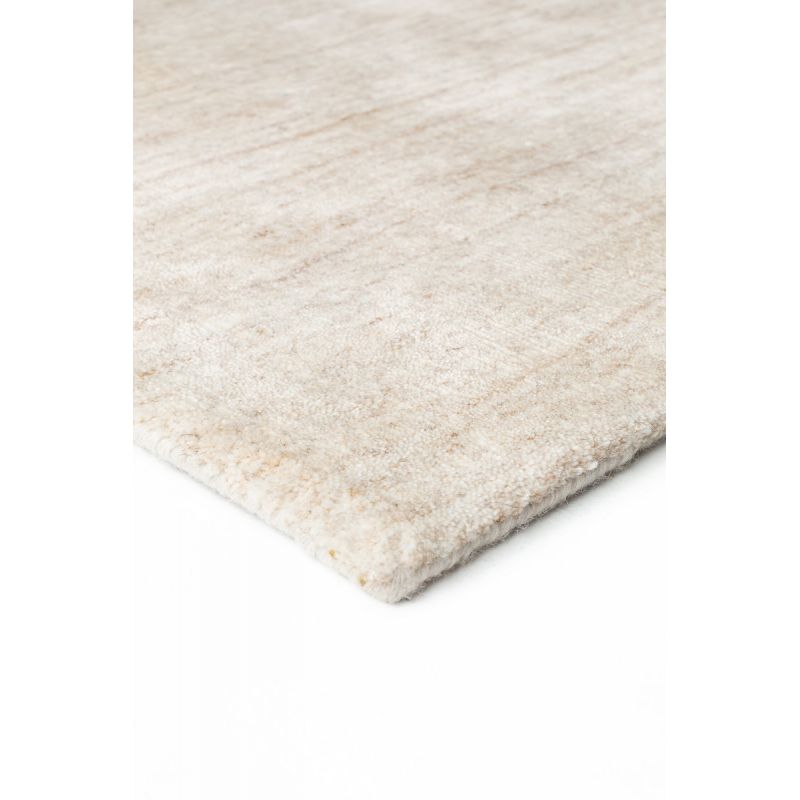 Tapis Design tissé main en viscose et laine Chiné ivoire Ripple