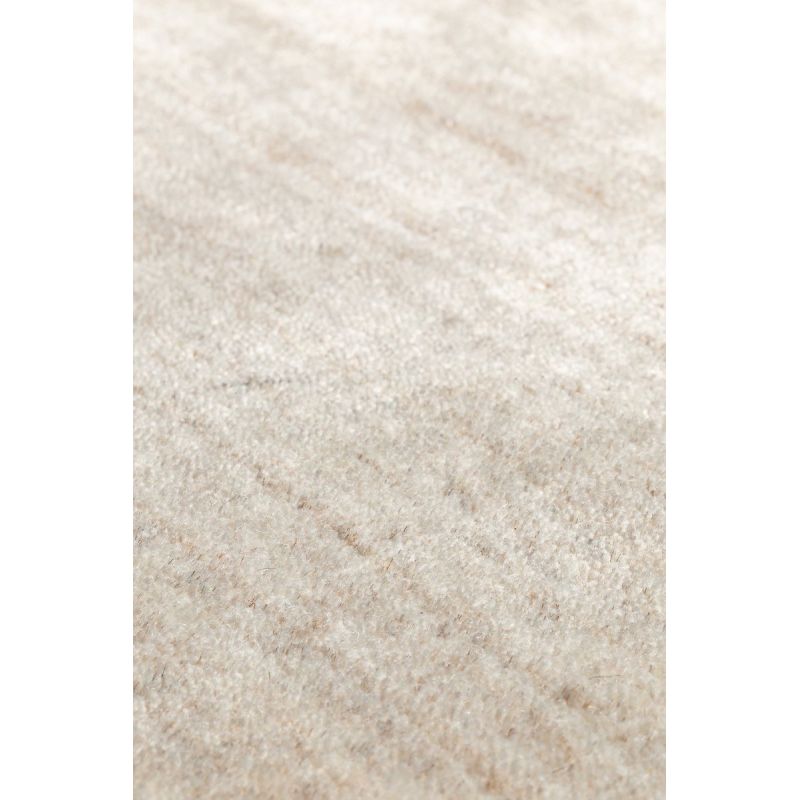 Tapis Design tissé main en viscose et laine Chiné ivoire Ripple