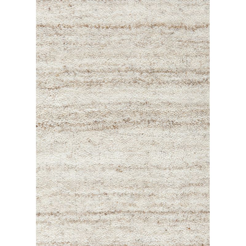 Tapis Design tissé main en viscose et laine Chiné ivoire Ripple