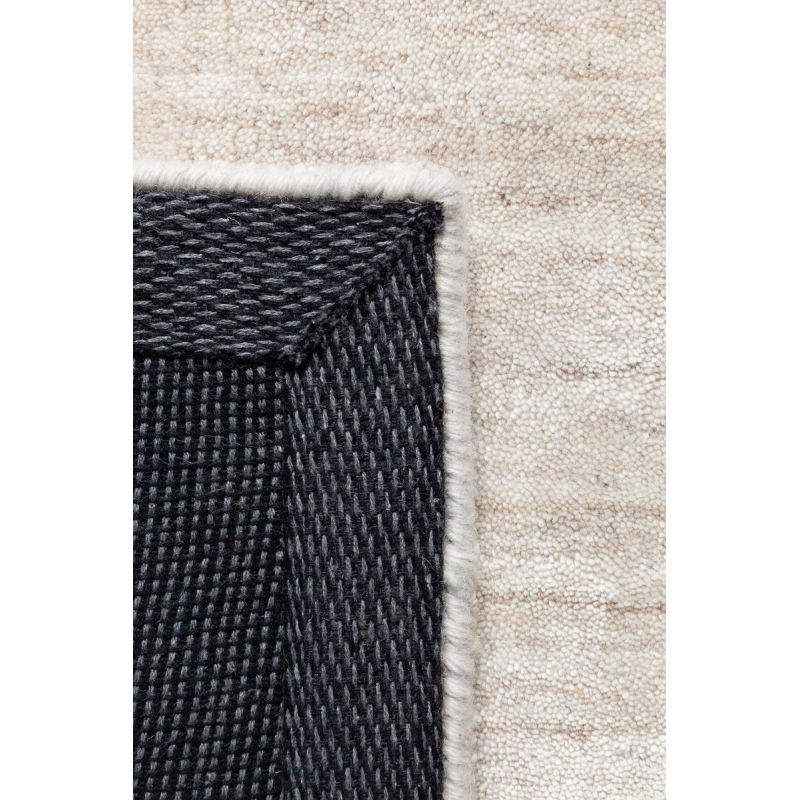 Tapis Design tissé main en viscose et laine Chiné ivoire Ripple