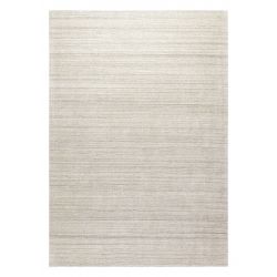 Tapis Design tissé main en viscose et laine Chiné ivoire Ripple