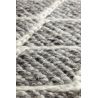 Tapis design tissé main laine et viscose Merge Gris
