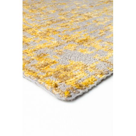 Tapis moderne noué Main Reflect Jaune et Grisen laine et viscose Tapis moderne noué Main Reflect Jaune et Grisen laine et viscose