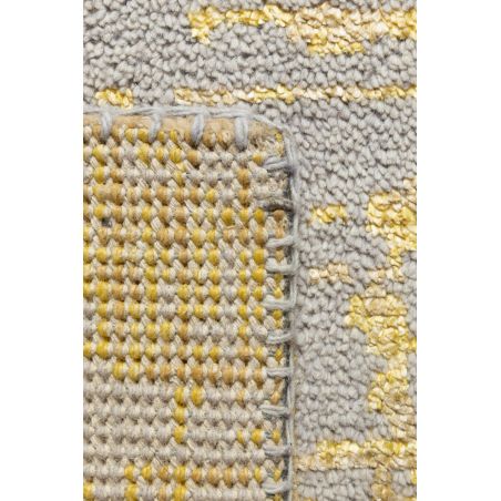 Tapis moderne noué Main Reflect Jaune et Grisen laine et viscose Tapis moderne noué Main Reflect Jaune et Grisen laine et viscose