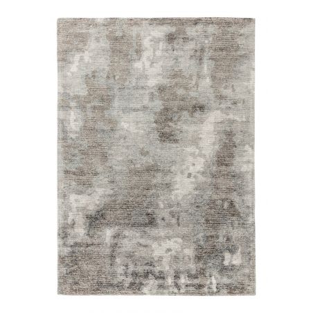 Tapis de salon design en laine et viscose Erode Beige/Taupe